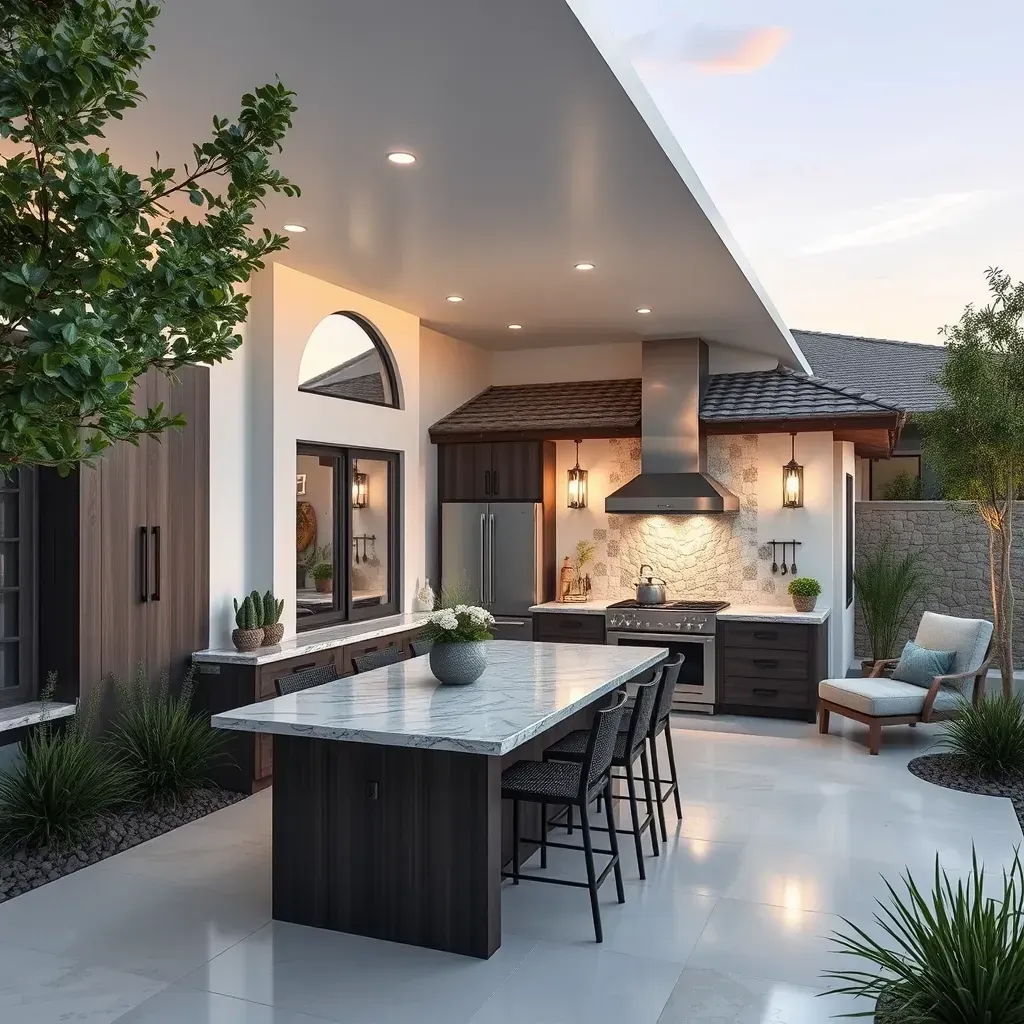 Modern home in Bonsall, CA, with ongoing exterior remodeling, scaffolding, new siding, construction materials, and California landscape.