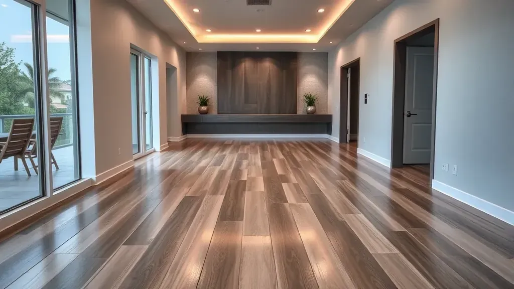 Flooring installation projects showcasing modern designs in Vista, CA with various materials and styles.