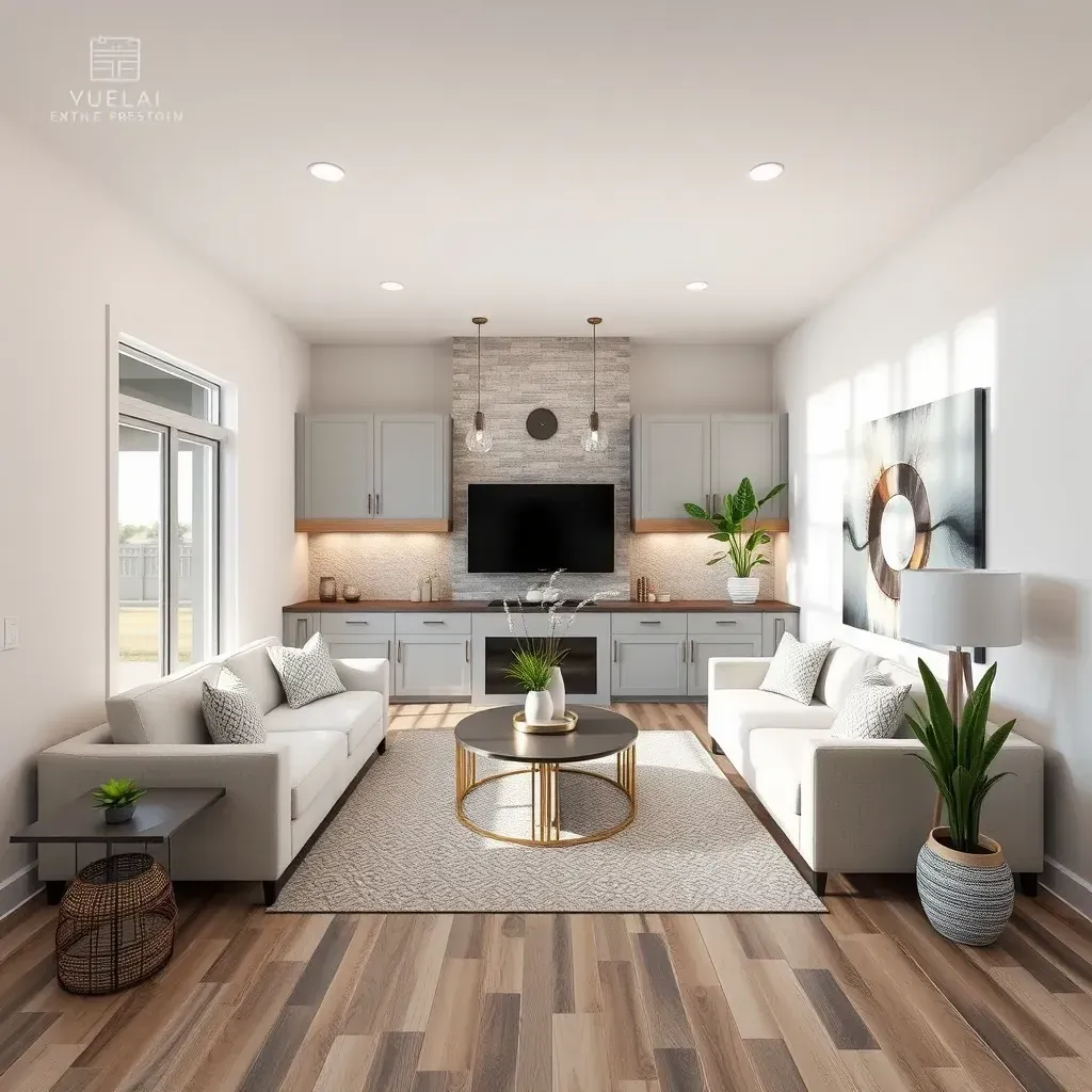 A modern 4S Ranch home undergoing renovation, showcasing a stylish kitchen with new cabinets and sleek countertops.