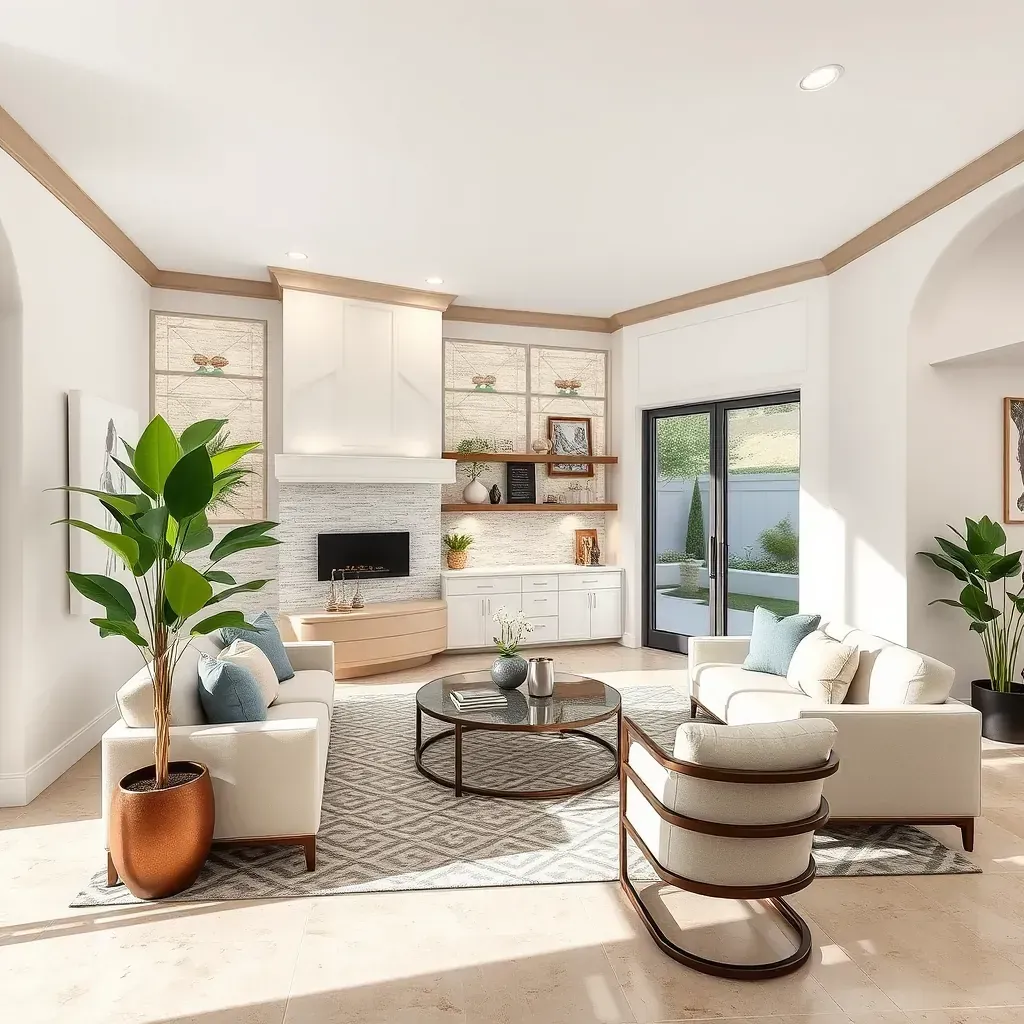A detailed depiction of a home remodeling project in Rancho Peñasquitos, CA, showcasing renovation tools and work in progress.