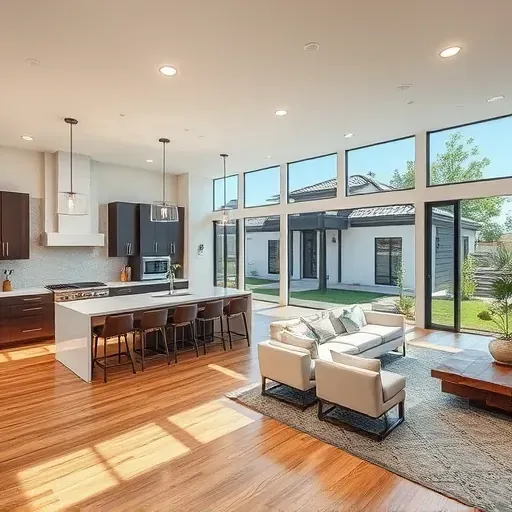 Home remodeling project in Vista CA showcasing a beautifully renovated interior space with modern design elements.