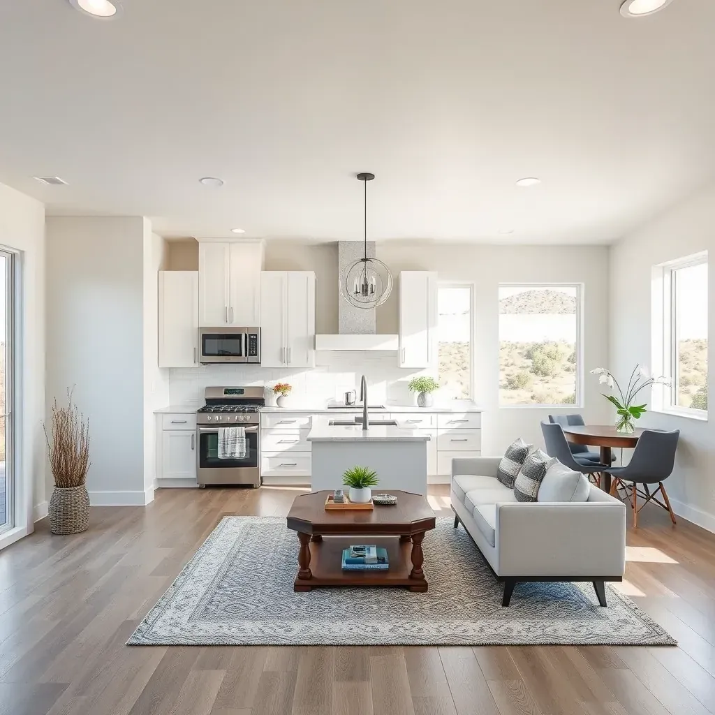 Remodeling scene in Sabre Springs, CA showing contractors, tools, and construction materials on a home renovation site.