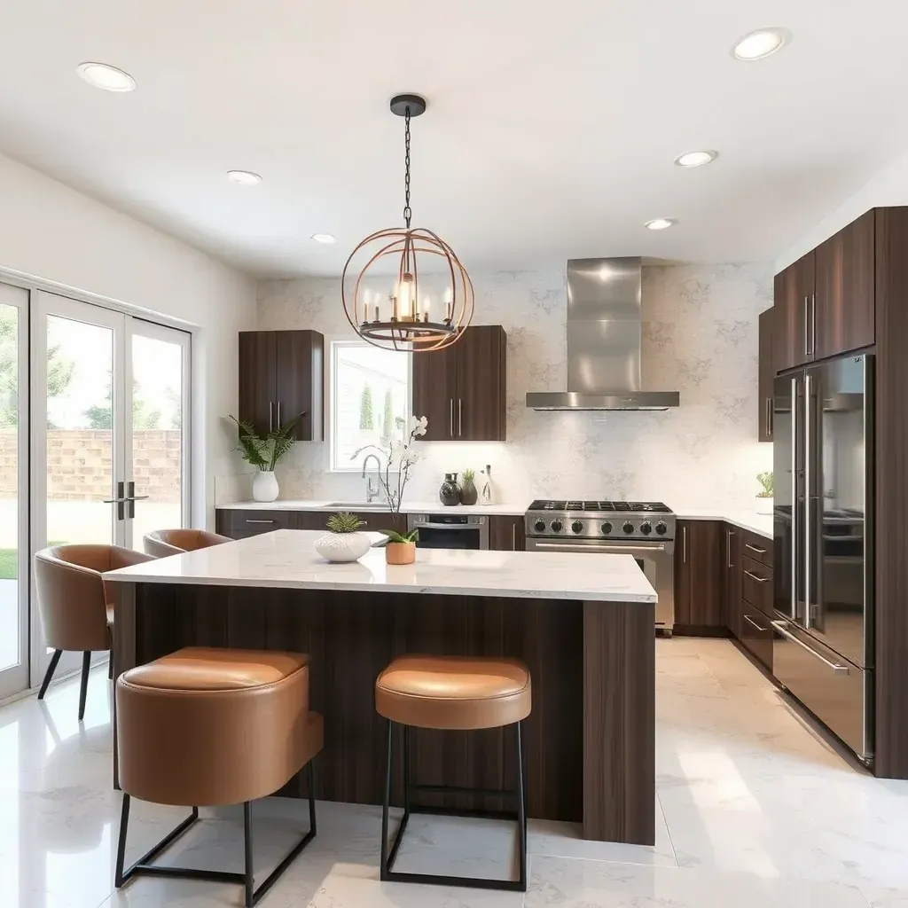 Remodeled Scripps Ranch backyard featuring modern patio, outdoor furniture, native landscaping, new siding, and hillside views.