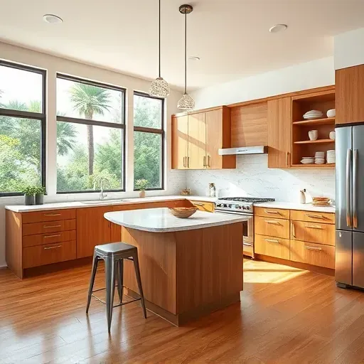 Freshly renovated Clairemont kitchen with quartz countertops, stainless-steel appliances, and warm wood cabinetry.