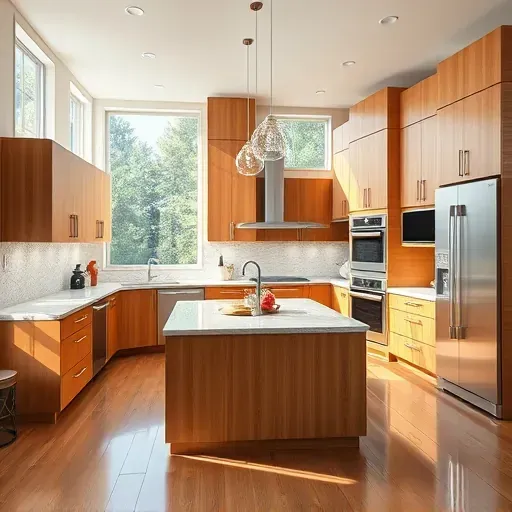 Beautifully remodeled kitchen in Fairbanks Ranch CA with modern cabinetry, granite countertops, large island, and abundant light.