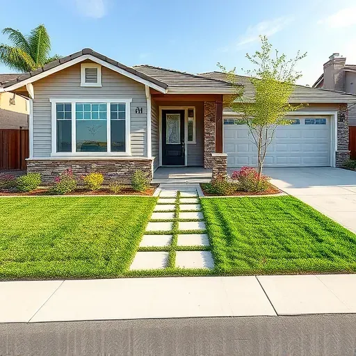 Completed home remodeling project in Vista, CA showcasing modern design and elegant interior. No people present.