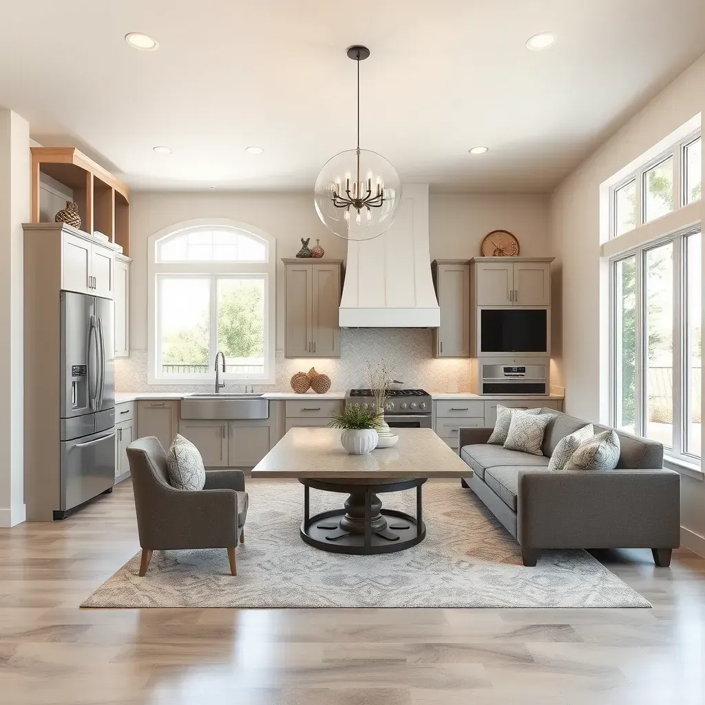 Remodeling scene in Poway, CA showing workers, tools, and home renovation activities in a residential setting.