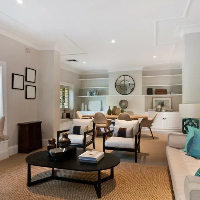 Recently remodeled modern home in Vista CA with bright living room, sleek hardwood floors, stylish kitchen, and lush neighborhood views