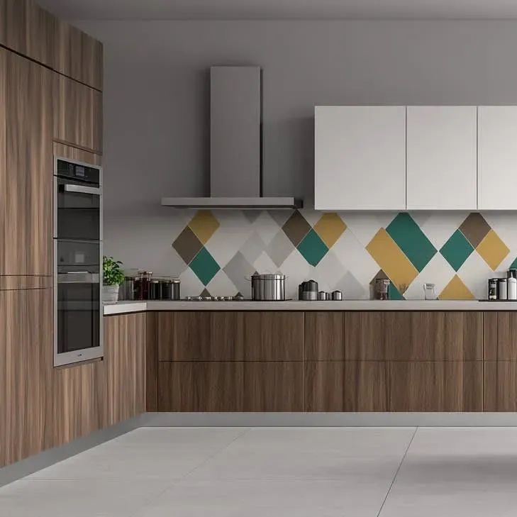 Finished vibrant mosaic tile installation in Vista CA with intricate patterns, lush landscaping, and scenic background