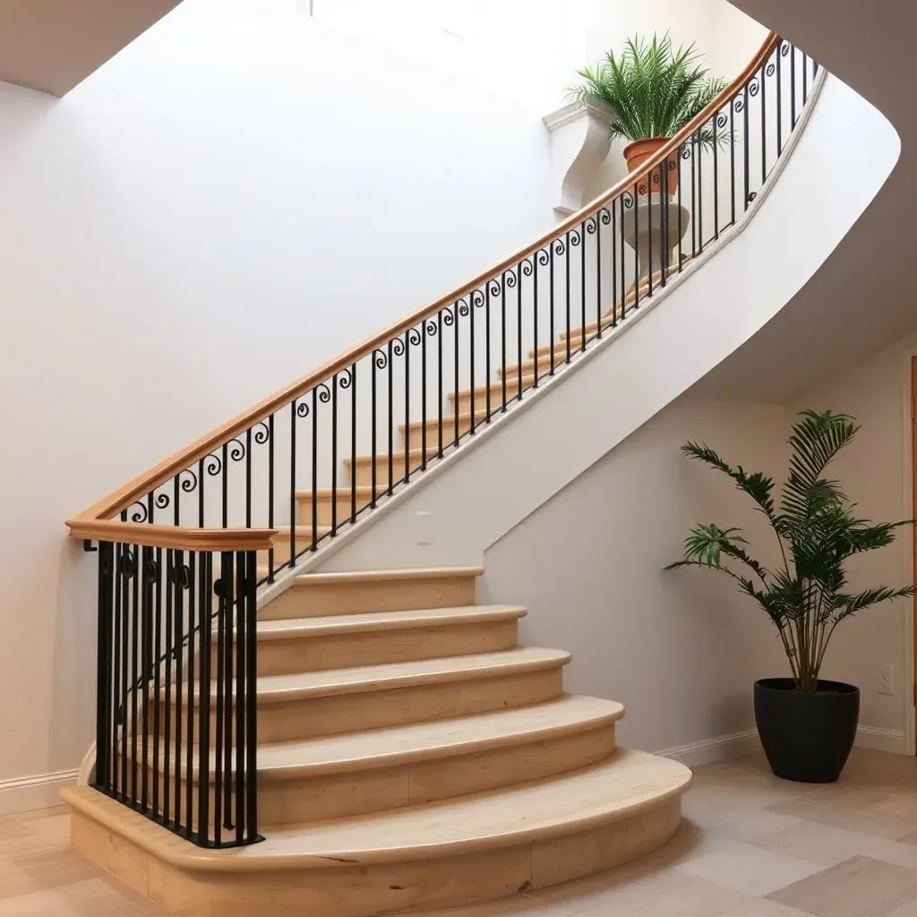 Stairs Railing projects in Vista, CA showcasing modern design and craftsmanship in metal and wood railings.