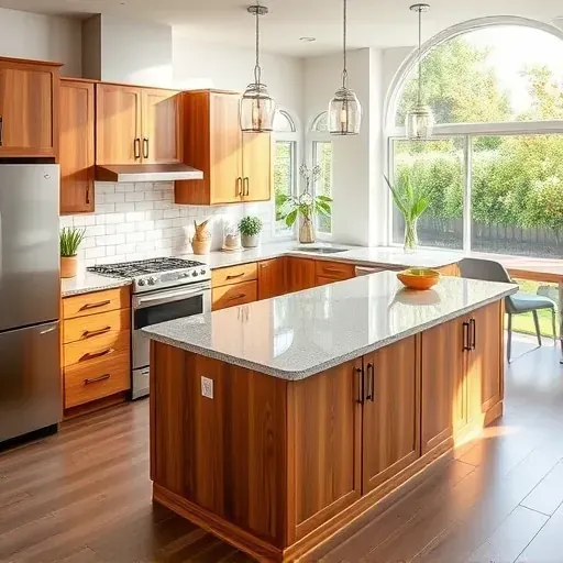 Newly renovated Vista CA kitchen featuring modern cabinetry, stainless steel appliances, and a spacious granite island.