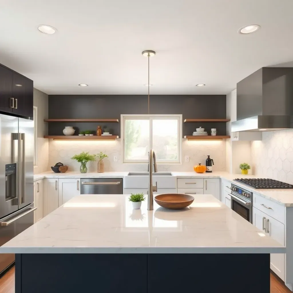 Modern kitchen with granite counters, warm wood cabinets, stainless steel appliances, and abundant natural light in Twin Oaks Valley, CA.