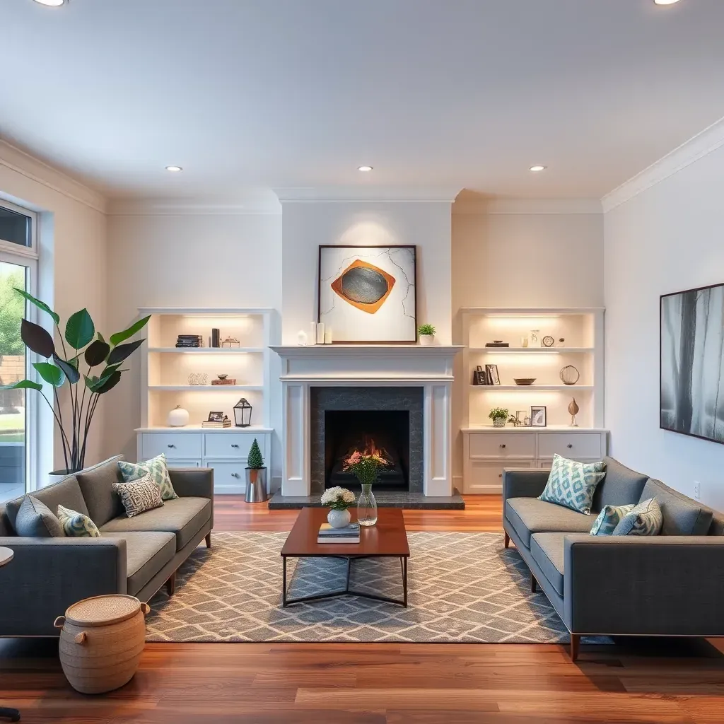 A detailed remodeling scene in University City, CA showcasing construction work, workers, and home updates.