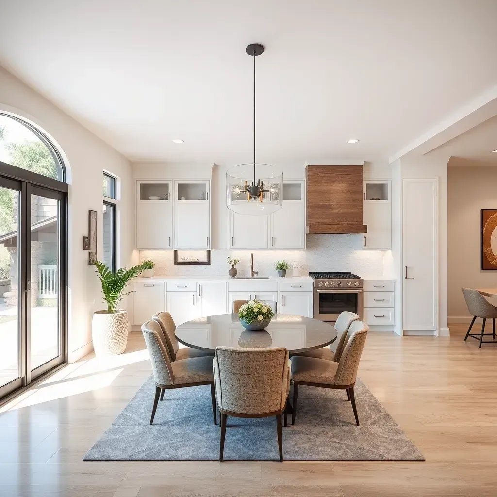 Modern kitchen remodel in Escondido, CA, showcasing new cabinetry and countertops.