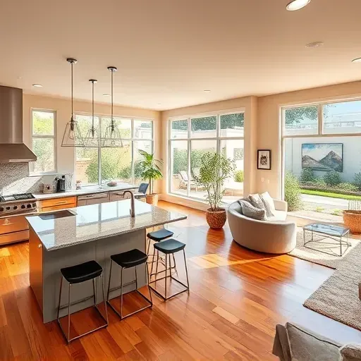 Home remodeling in Carmel Mountain Ranch featuring modern open-plan living, sleek kitchen, and cozy decor.