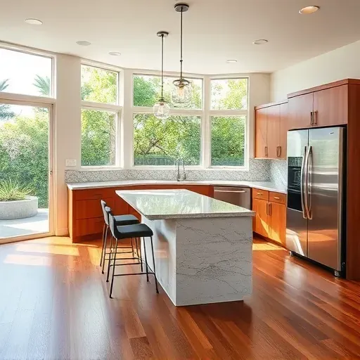 Recently remodeled kitchen in Vista CA with granite countertops, stainless steel appliances, and a stylish tile backsplash.
