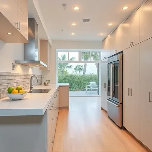 Recently remodeled kitchen in Vista, CA featuring modern cabinetry, stainless steel appliances, quartz countertops, and stylish decor.