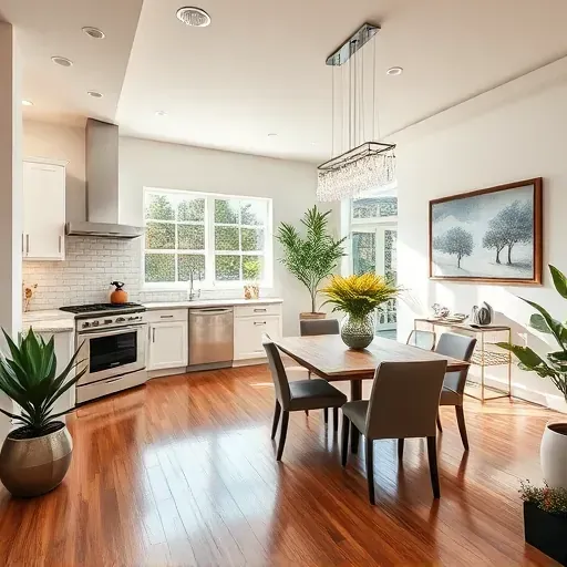 Home remodeling in Rancho Peñasquitos featuring a stylish kitchen with modern cabinetry, natural light, and elegant decor.