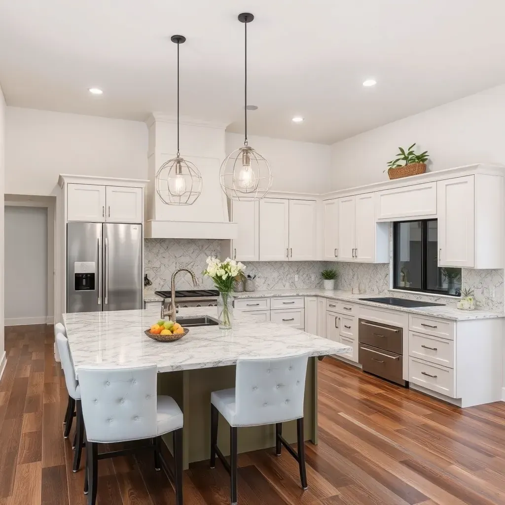 Remodeled lakeside home in Lake San Marcos, CA, featuring large windows, a wooden deck, lush landscaping, and scenic water views.