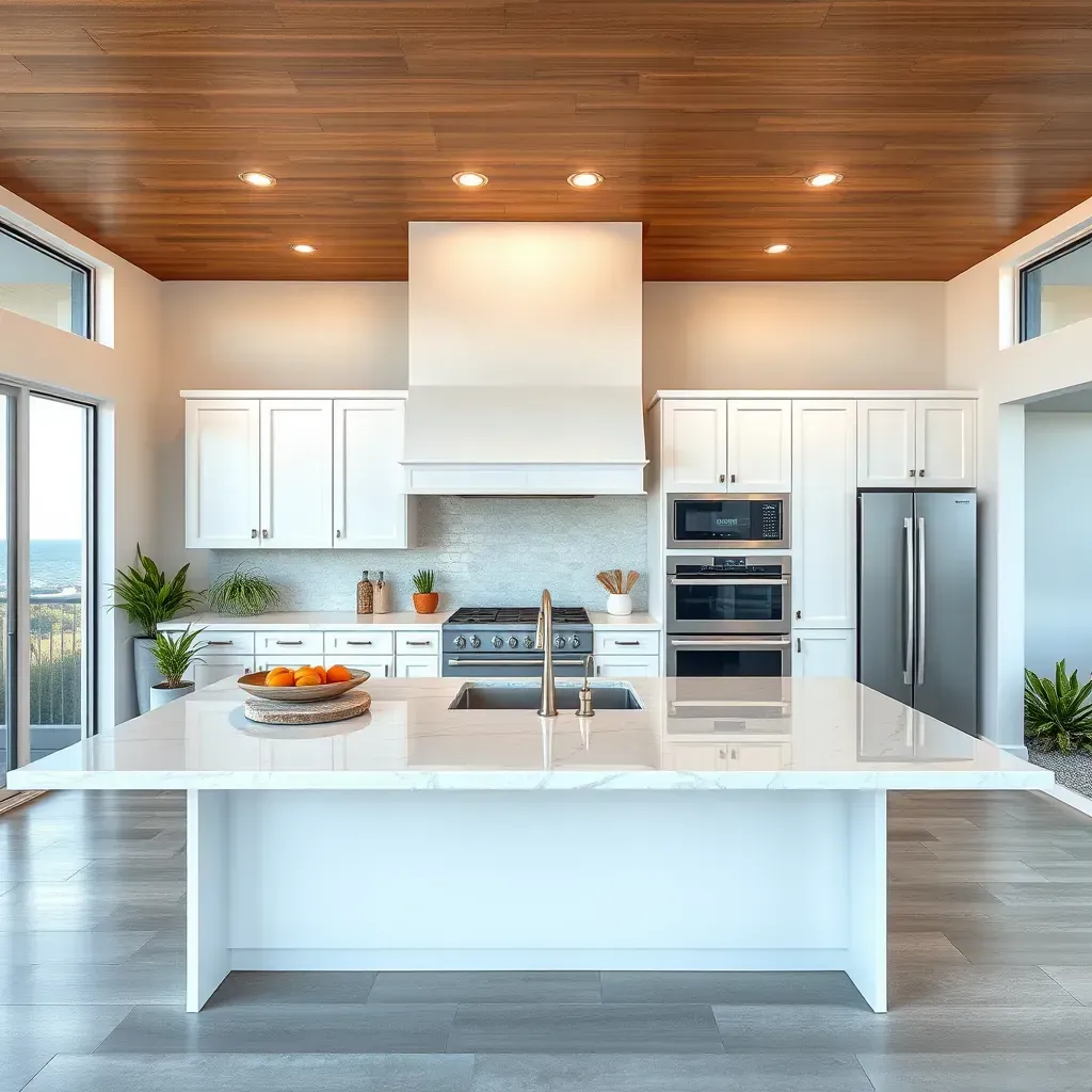 Remodeling in Cardiff-by-the-Sea, CA with a modern kitchen and fresh flooring, bright and inviting.