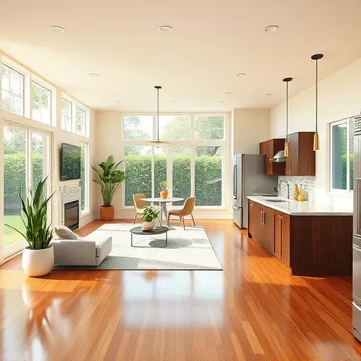 Renovated home in Hidden Meadows CA with modern open-concept living area, stylish kitchen, and natural light.