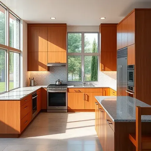 Recently remodeled kitchen in Harmony Grove CA with modern cabinetry, stainless steel appliances, and sunny outdoor views.
