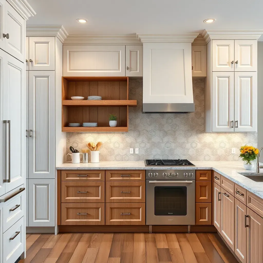 Detailed view of stylish kitchen cabinets in Vista, CA with natural lighting and realistic textures.