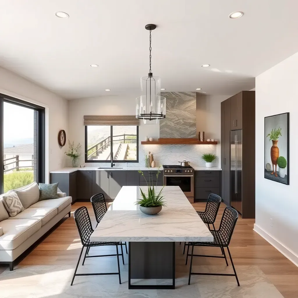 Detailed view of a modern home remodel in San Elijo Hills, CA, showcasing stylish interiors and landscaped outdoor space.