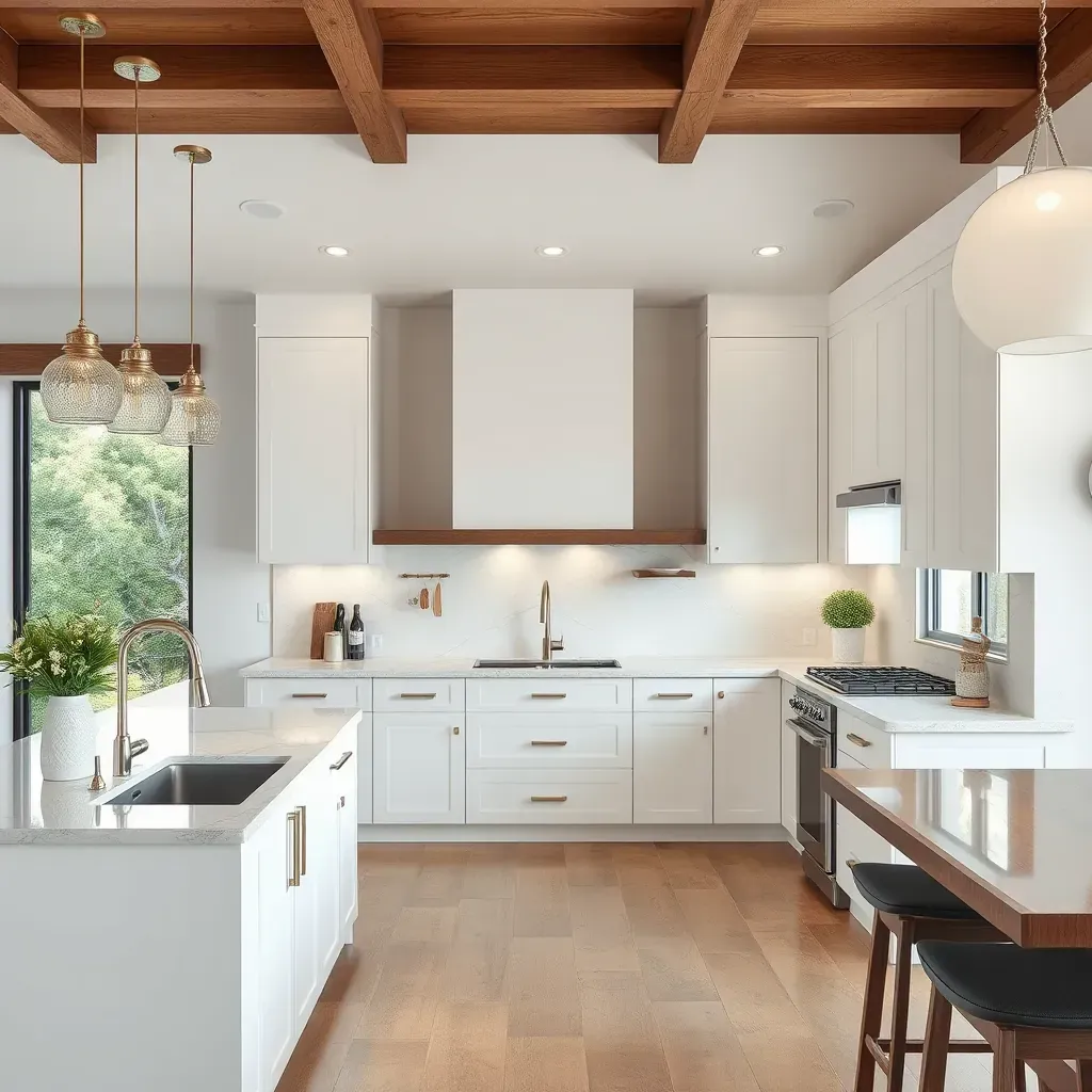 Beautiful renovated kitchen in Rancho Peñasquitos, CA with modern cabinets, stylish backsplash, and elegant countertops.