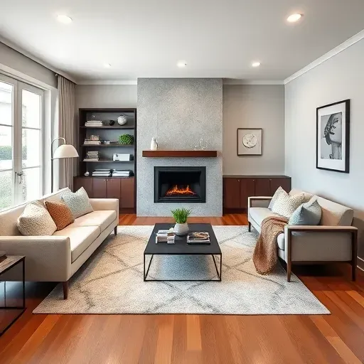 Beautifully renovated living room in Jesmond Dene CA featuring modern design, elegant decor, and inviting ambiance.