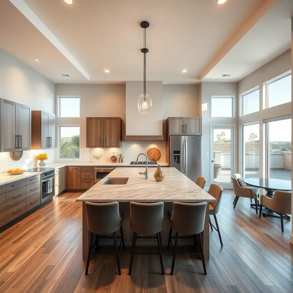 Remodeled Vista, CA home with new siding, windows, construction tools, deck, lush greenery, under bright sunlight.