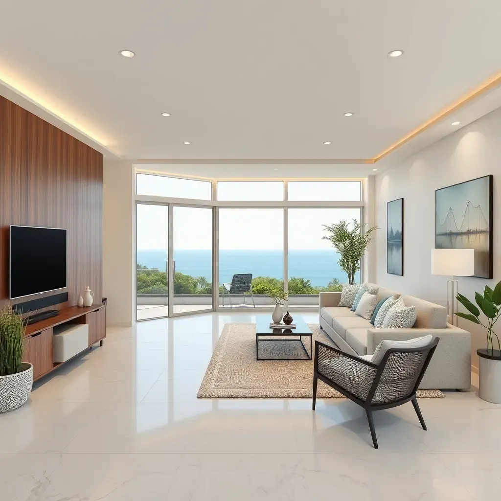 Remodeled modern home in Torrey Highlands, CA featuring new siding, large windows, drought-tolerant landscaping, and scenic hills.