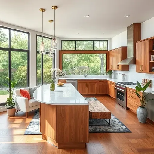 A modern home remodeling project in 4S Ranch CA featuring a stylish kitchen and cozy living room with elegant decor.