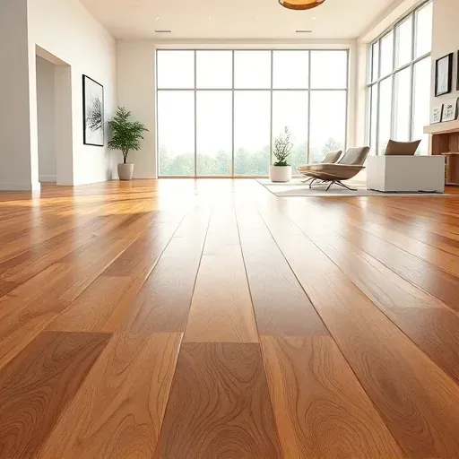 Recently installed polished hardwood flooring with intricate grain patterns in a modern Vista California interior with natural light