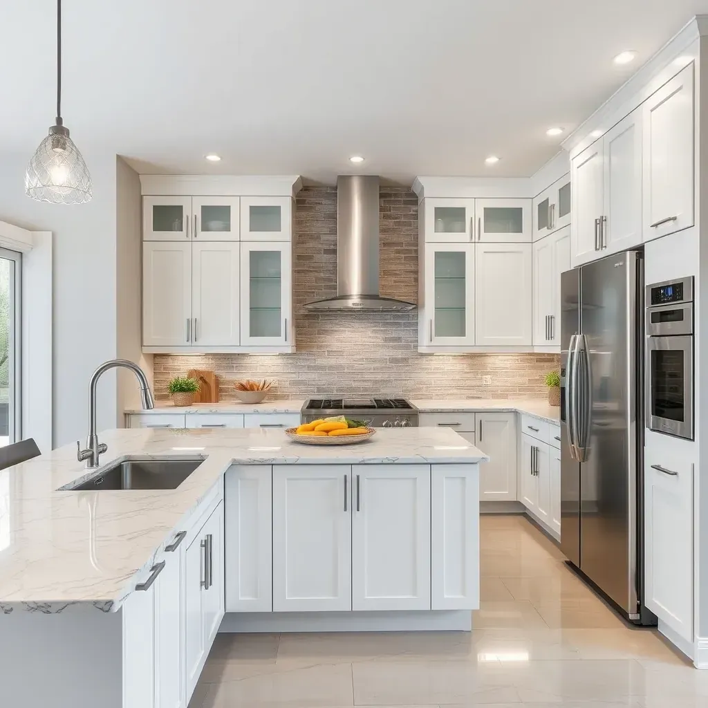 Remodeled Valley Center, CA kitchen with rustic cabinets, granite counters, stainless steel appliances, hardwood floors, and mountain views.