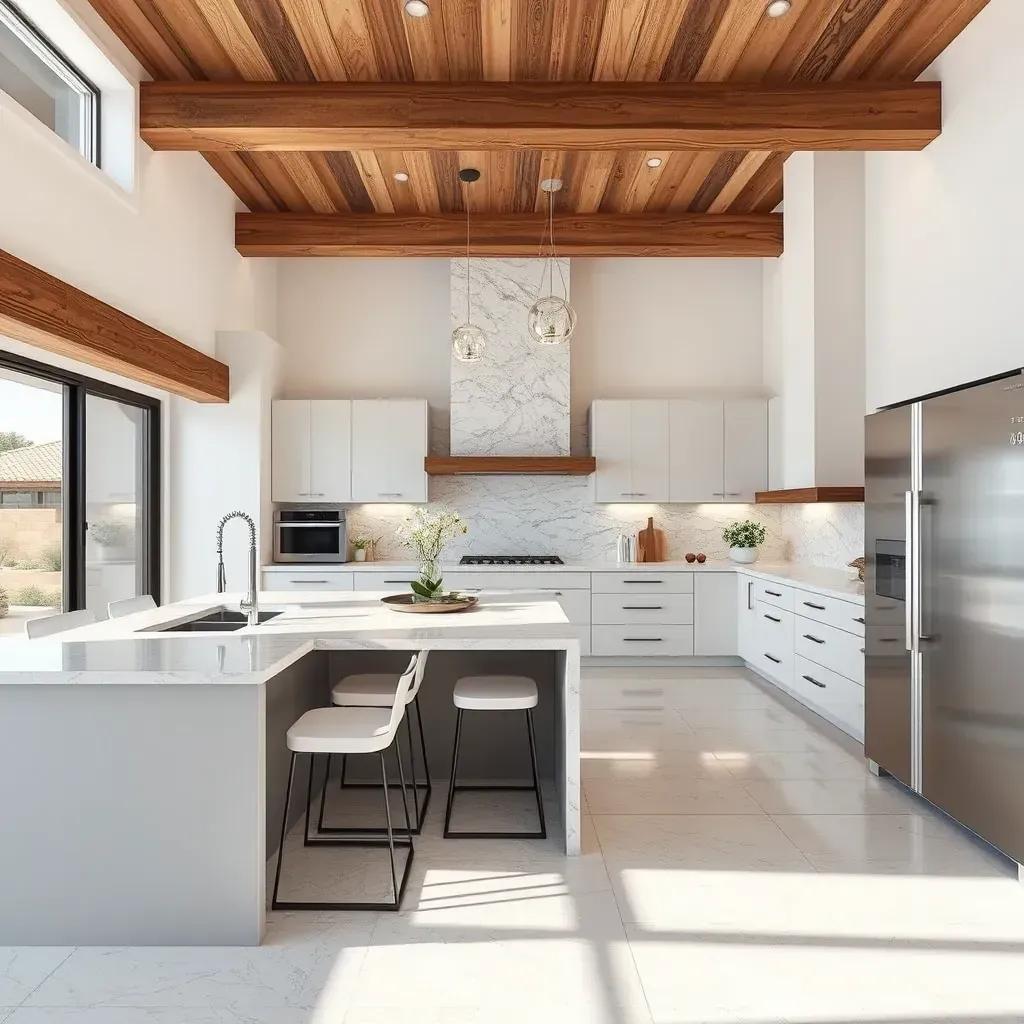 Remodeling project in Sabre Springs, CA, showcasing modern kitchen with sleek cabinetry and updated fixtures.