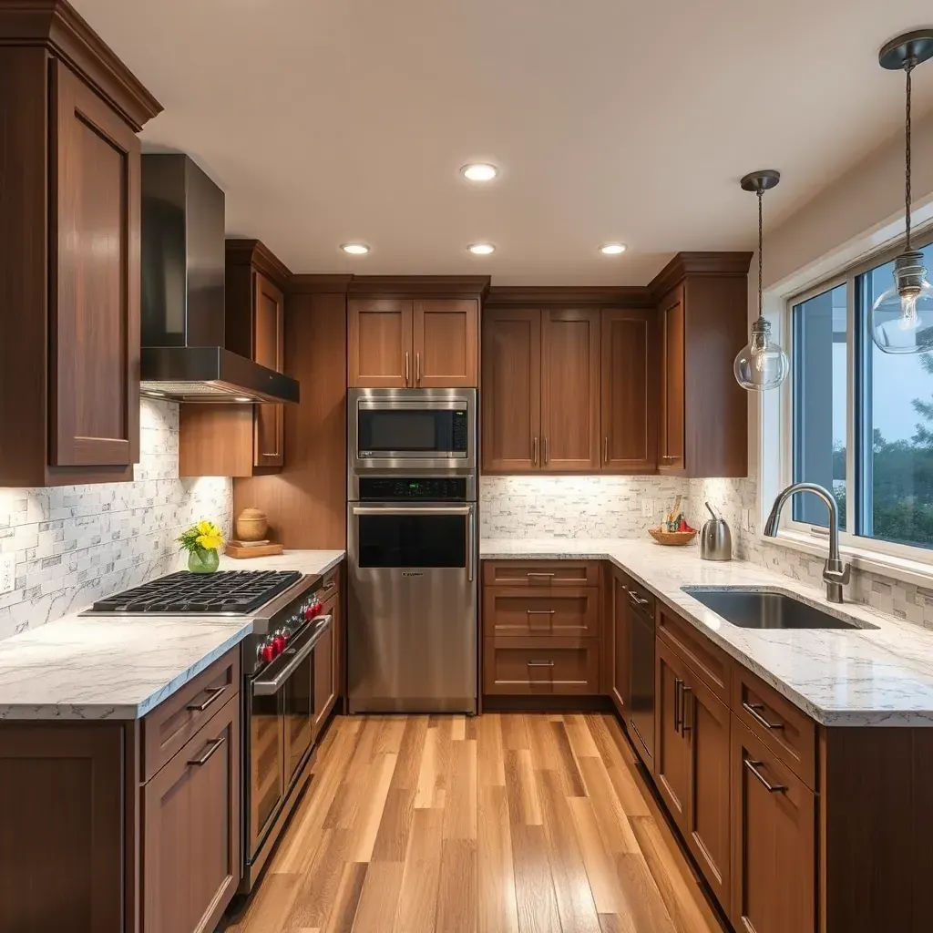 Beautiful Lake San Marcos kitchen renovation with modern cabinets, granite countertops, and hardwood flooring.