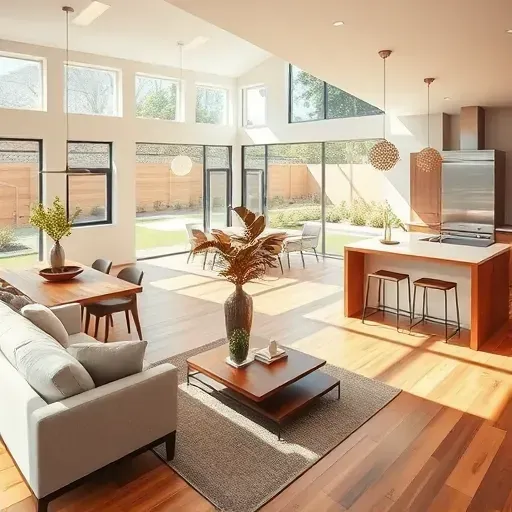 Modern home remodel in Twin Oaks Valley CA featuring natural light, stylish furnishings, and a seamless indoor-outdoor flow.