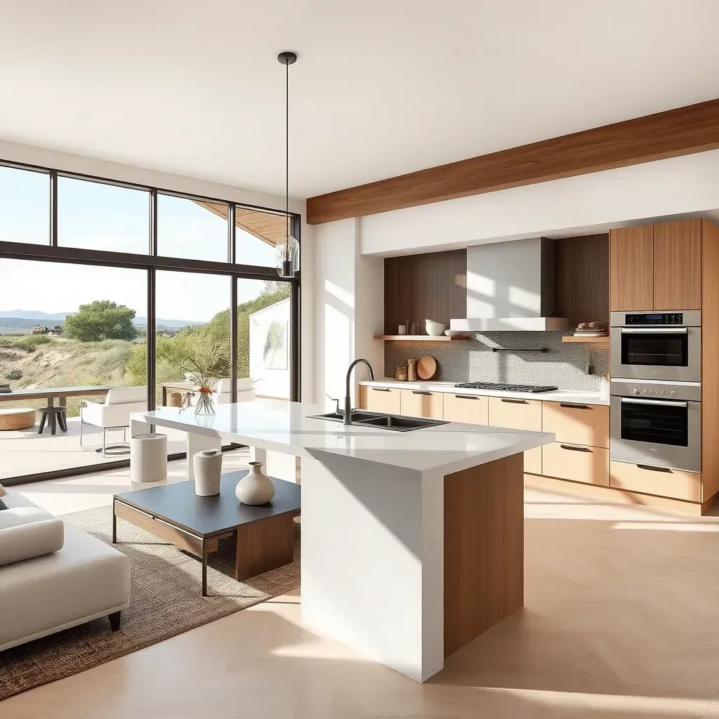 Remodeling a modern home with new siding, large windows, and construction materials in San Elijo Hills, CA, amidst lush greenery.