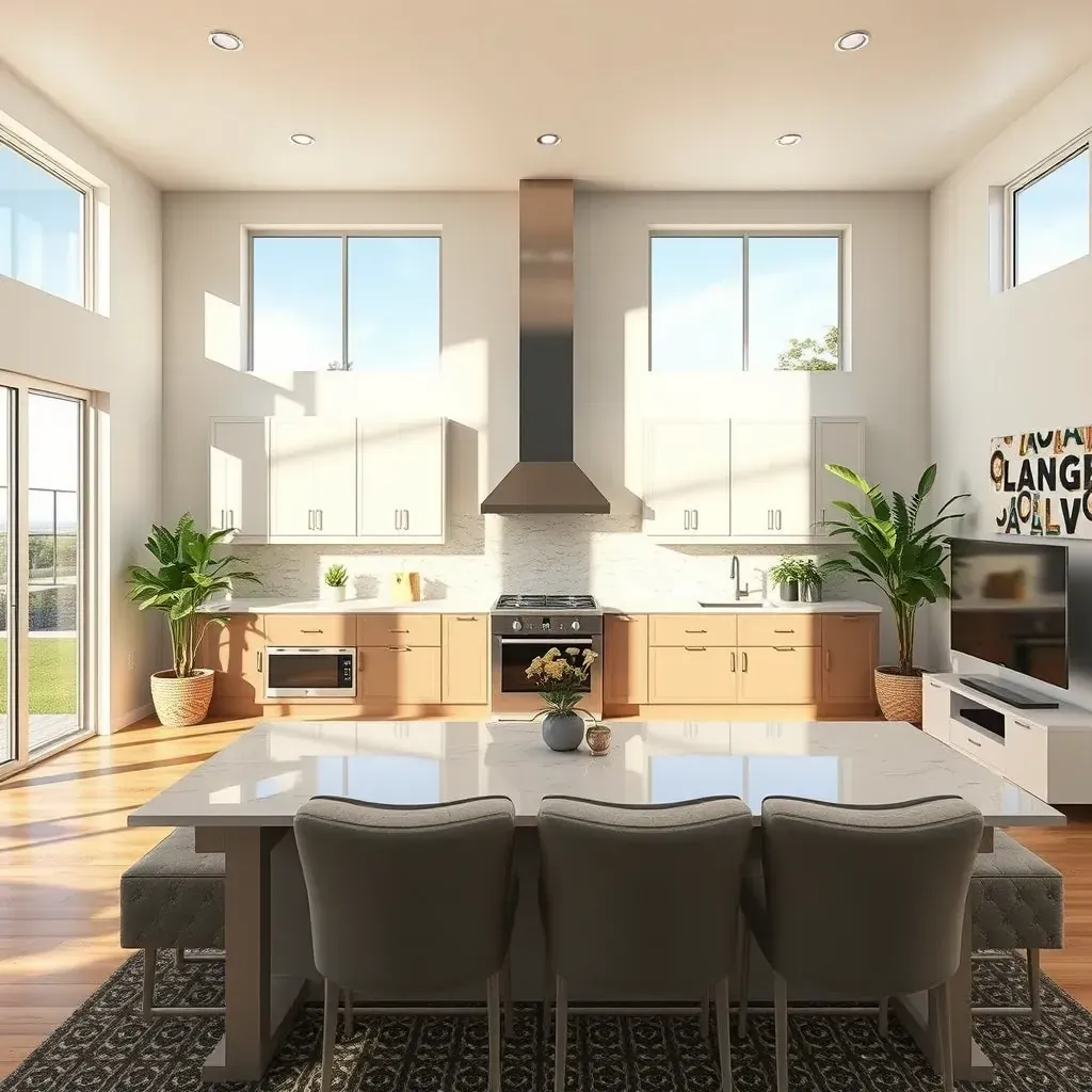 Photo of a modern kitchen showcasing Home Remodeling projects in Vista, CA with sleek cabinets and stylish countertops.