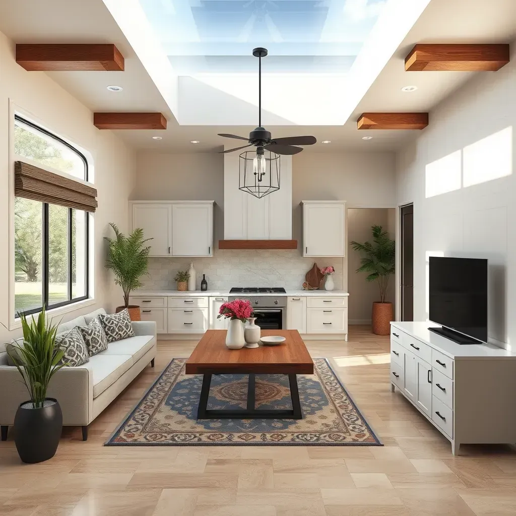 A homeowner reviews home remodeling plans in Bonsall, CA, showcasing a modern kitchen remodel.