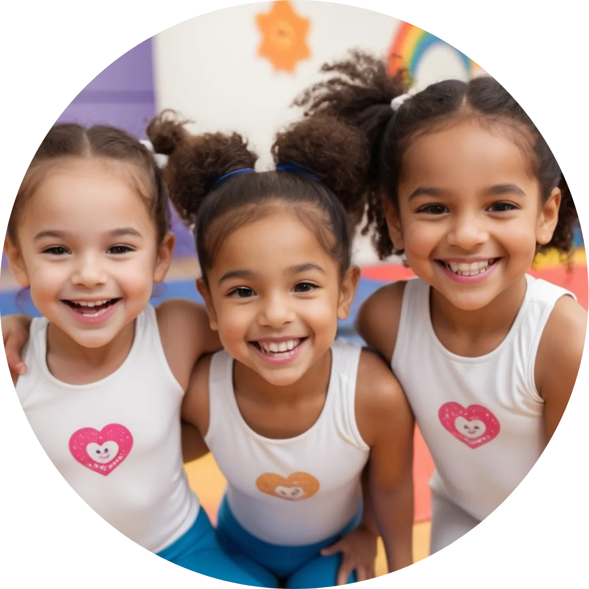 Girl practicing gymnastics with encouragement from expert coaches in a safe, fun space.