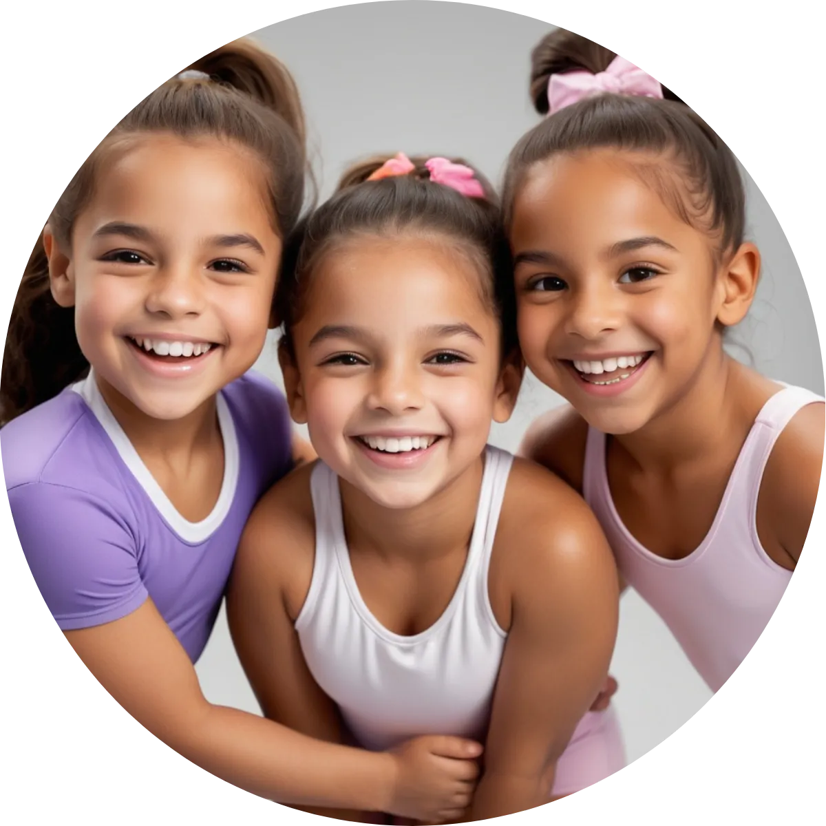 Happy preschool gymnast balancing on equipment, building coordination and strength.