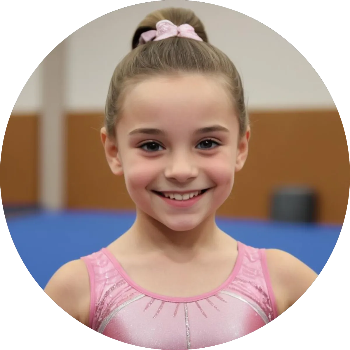 Emma performing a confident routine during a gymnastics meet at Gymnastics Redefined.