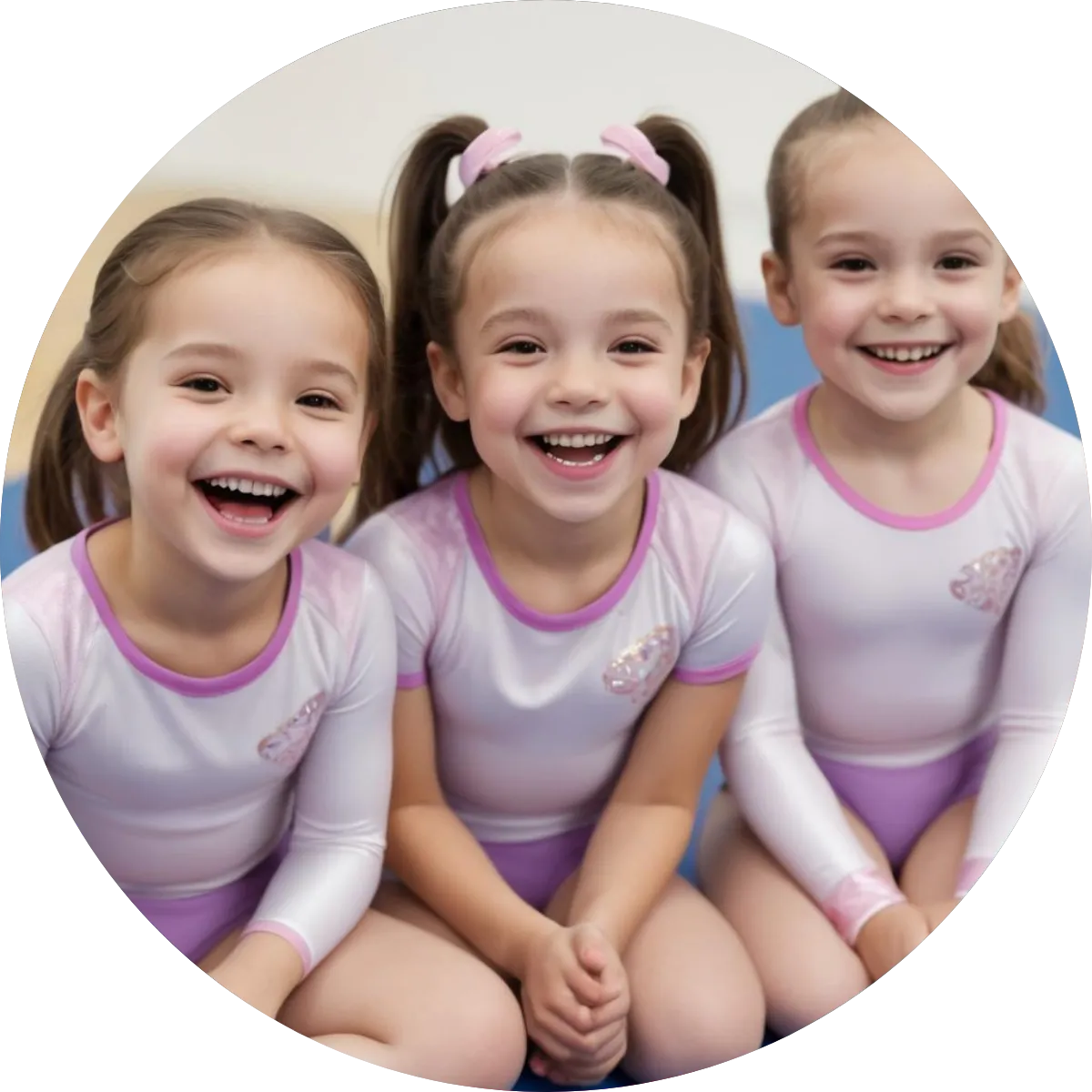 Preschoolers learning gymnastics fundamentals at Gymnastics Redefined.