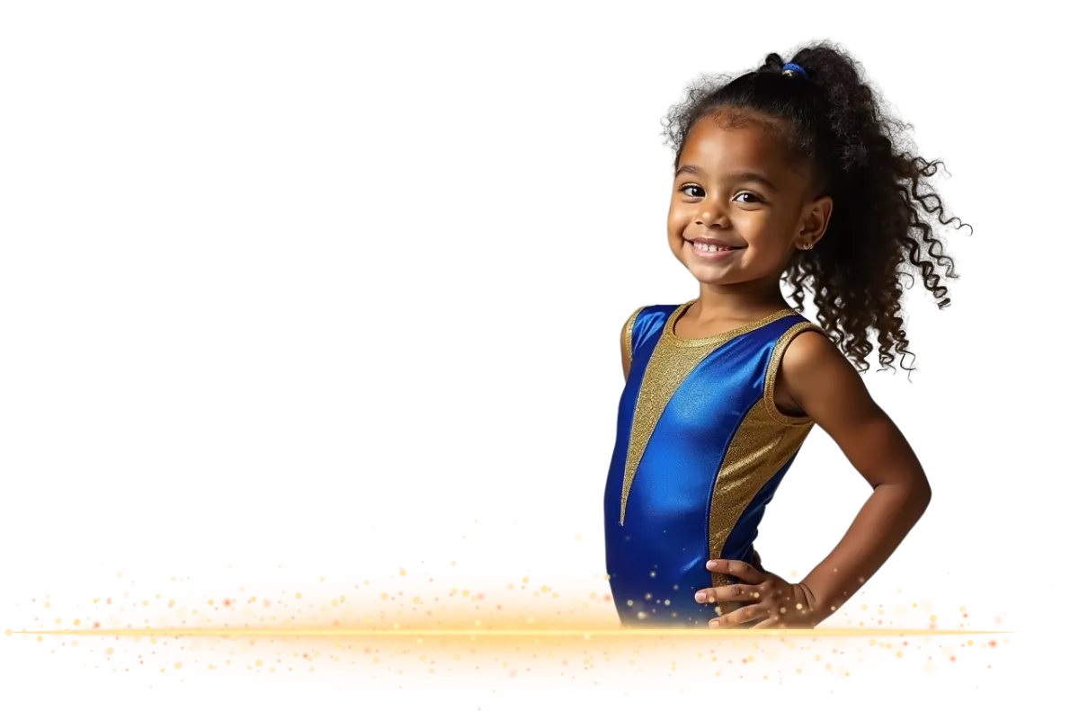 Smiling toddler navigating a gymnastics obstacle course with a supportive parent.