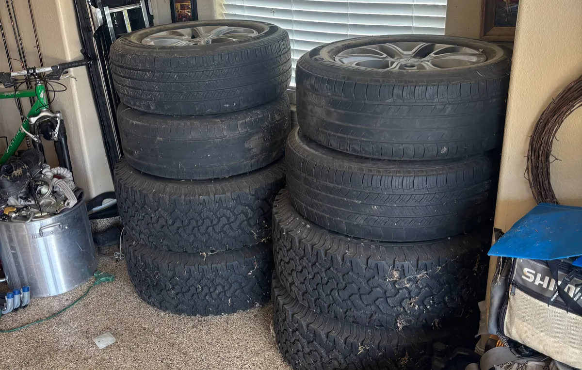 Old Tires And Rims That Need to Be Removed