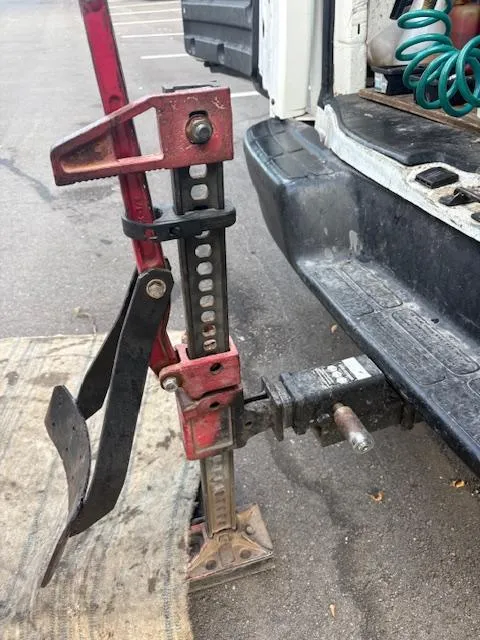 A delivery truck driving down a city street