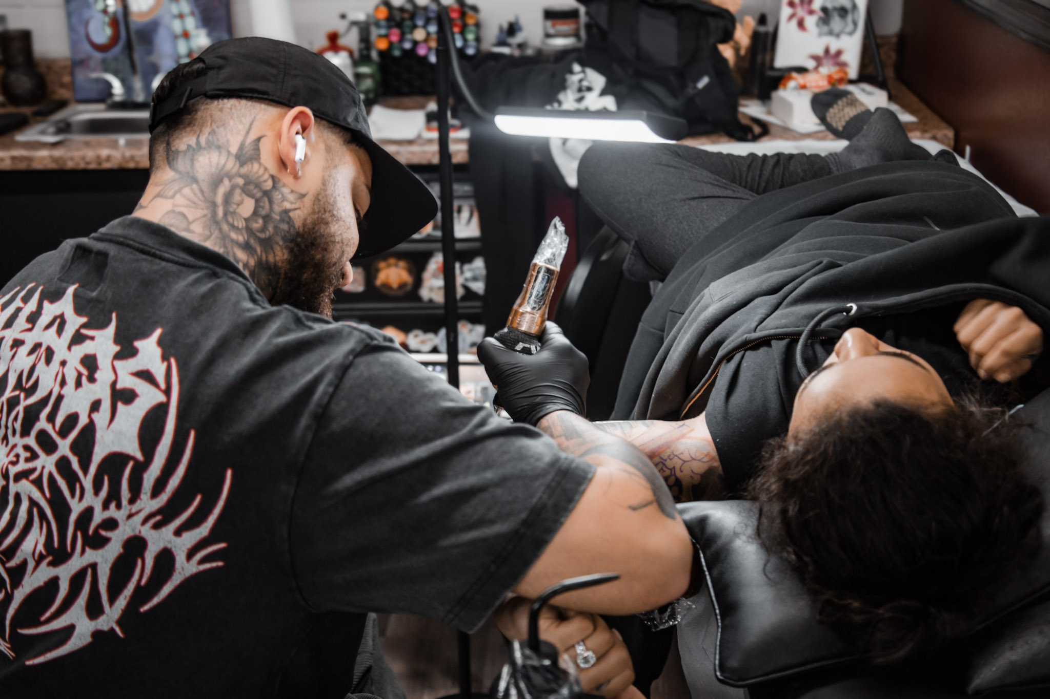 Custom tattoo shop interior — Midtown Tattoo Co. Tulsa OK