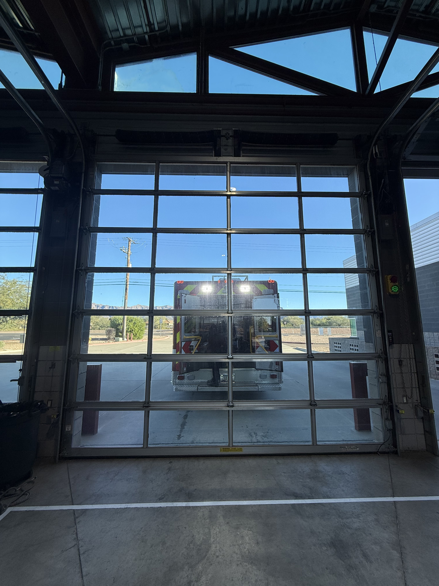 A cartoon-style house with a garage.